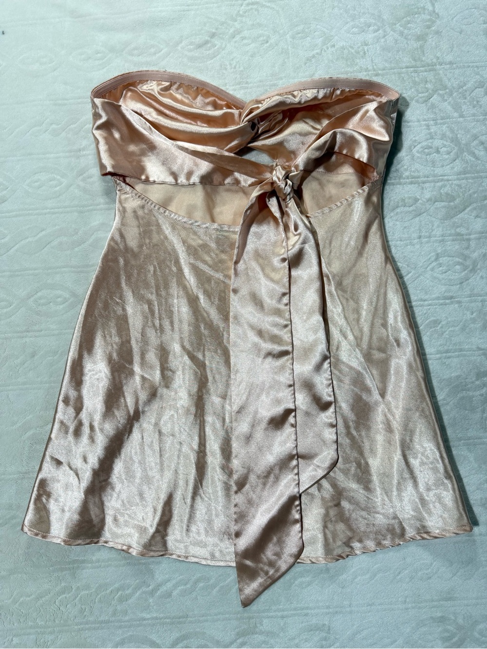 Lucy in The Sky Satin Twist Strapless Mini Dress - Picture 5 of 5